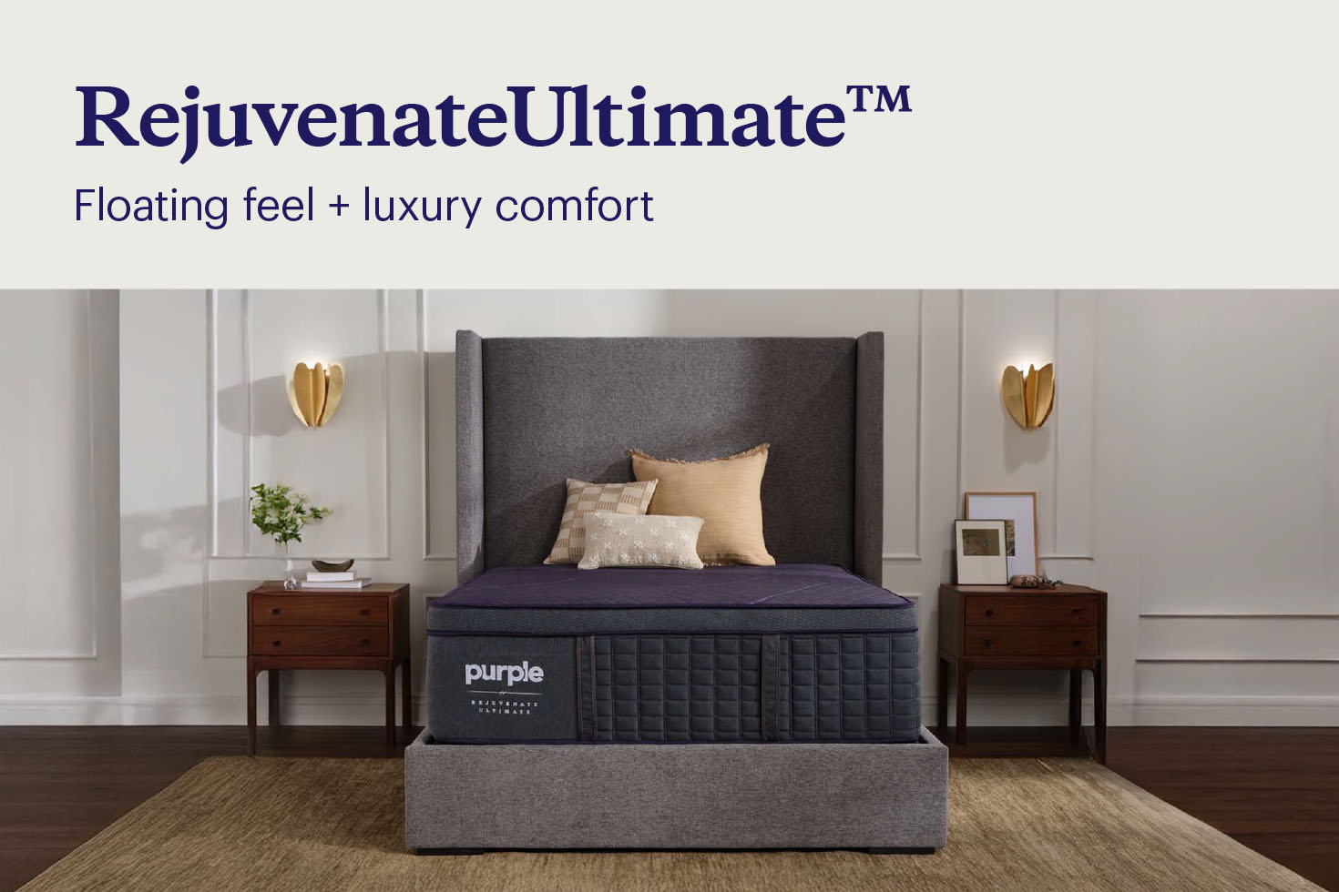 A picture of the RejuvenateUltimate™ Mattress highlighting the feel and comfort.