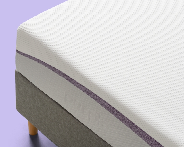 Corner view of Purple Mattress