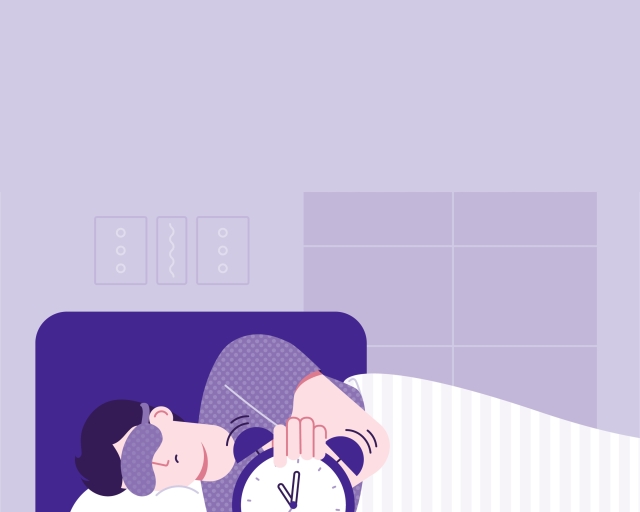 man laying on bed