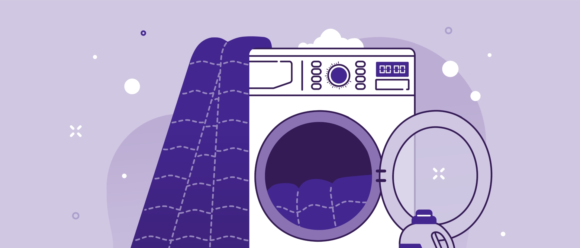 washing machine and weighted blanket