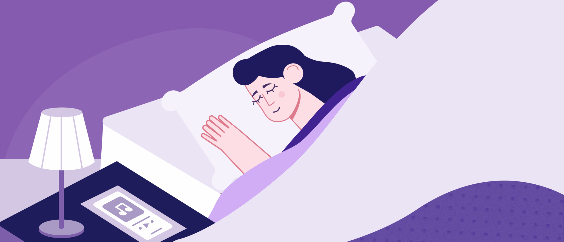 woman sleeping hearing pink noise