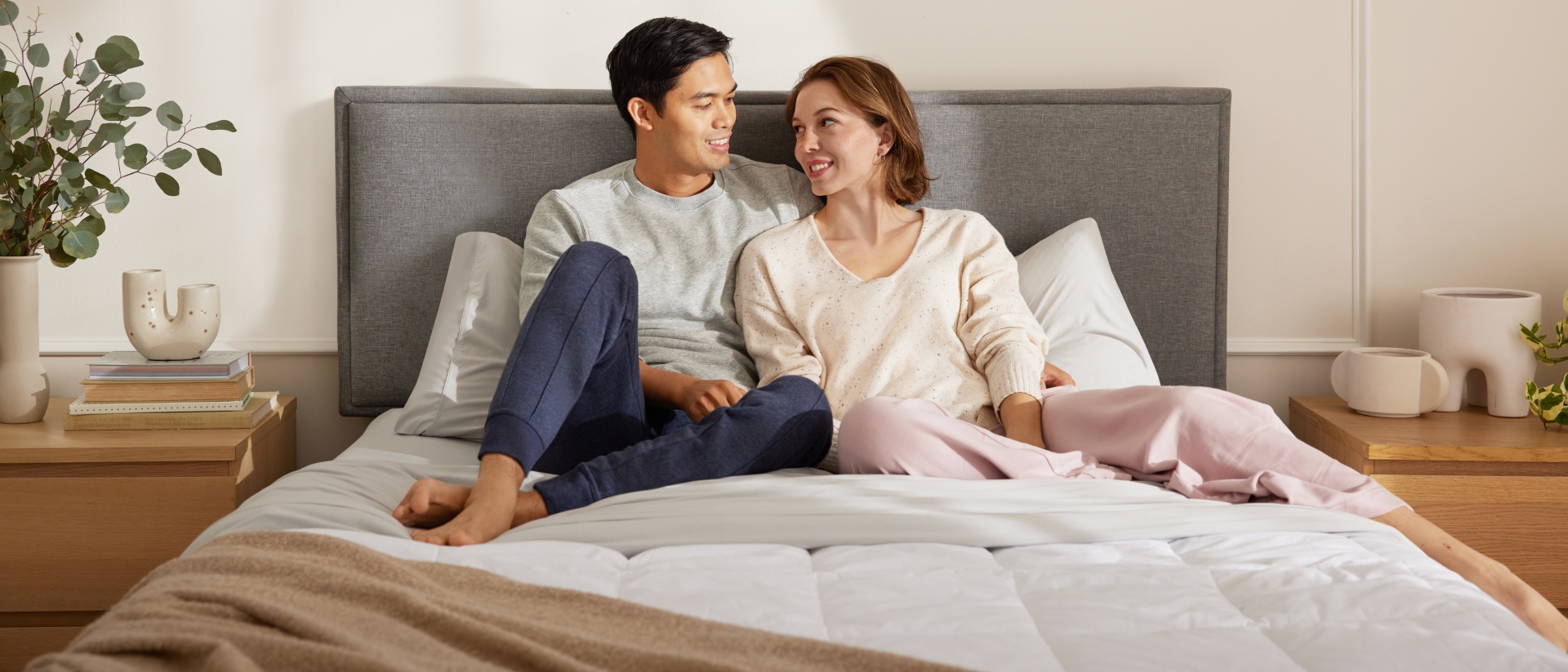 Couple on Purple Bed Set